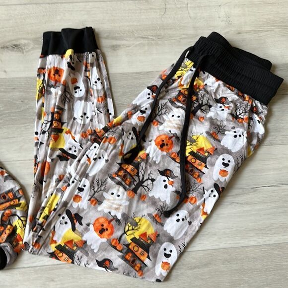 BIRDIE BEAN HALLOWEEN WOMEN'S LOUNGE SET BLACK/ORANGE S NWT IN PKG - Picture 5 of 6